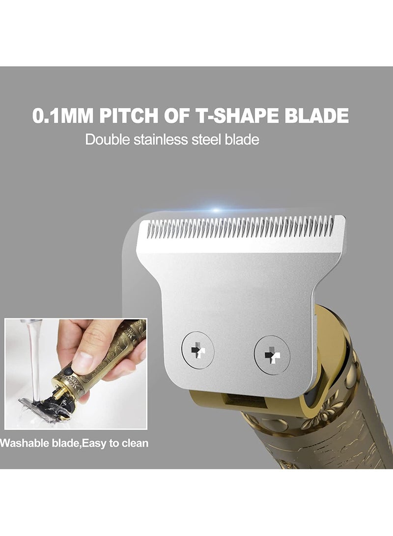 إلترازون Hair Clippers Men,Beard Trimmer Men with Combs,Professional Rechargeable Precision Sharp T-Blade Grooming Kits - Image 3