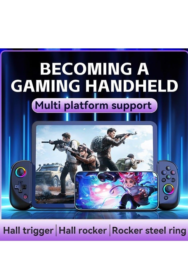 KASTWAVE D8 Telescopic Mobile Phone Gamepad with Turbo/6-axis Gyro/Vibration Wireless Game Controller Joystick Bluetooth-Compatible5.2 RGB Light for Android iOS PS3 PS4 Switch PC  - Image 5