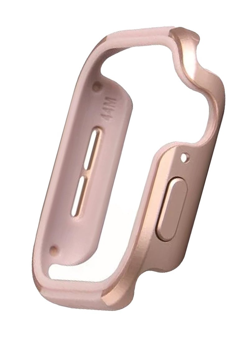 يونيك غطاء ساعة 45 مم ألومنيوم لساعة آبل سلسلة 4/5، UNIQ Valencia - لون وردي ذهبي خفيف - Image 2