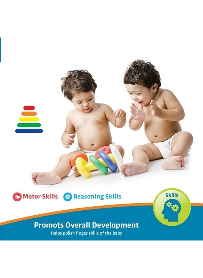 PLUSPOINT - Baby'S First Shape Sorting Blocks Sorter Bucket For Toddler & Kids (Shape + Rings) Multi Color - Image 1