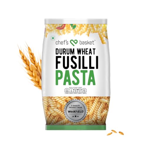 WeiKField Chef's Basket Fusilli Pasta 500 gm Pouch | Made With 100% Durum Wheat Semolina | 100% Suji | No Maida | Rich in Protein & Fibre | 100% Vegetarian | Non-Sticky Healthy Pasta - Image 1