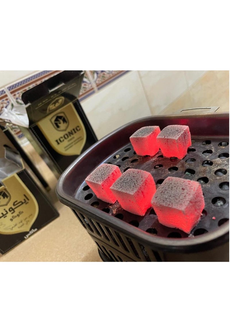 Iconic Iconic charcoal, natural charcoal cubes from coconut shells, 72 pieces, 3 boxes  - Image 2