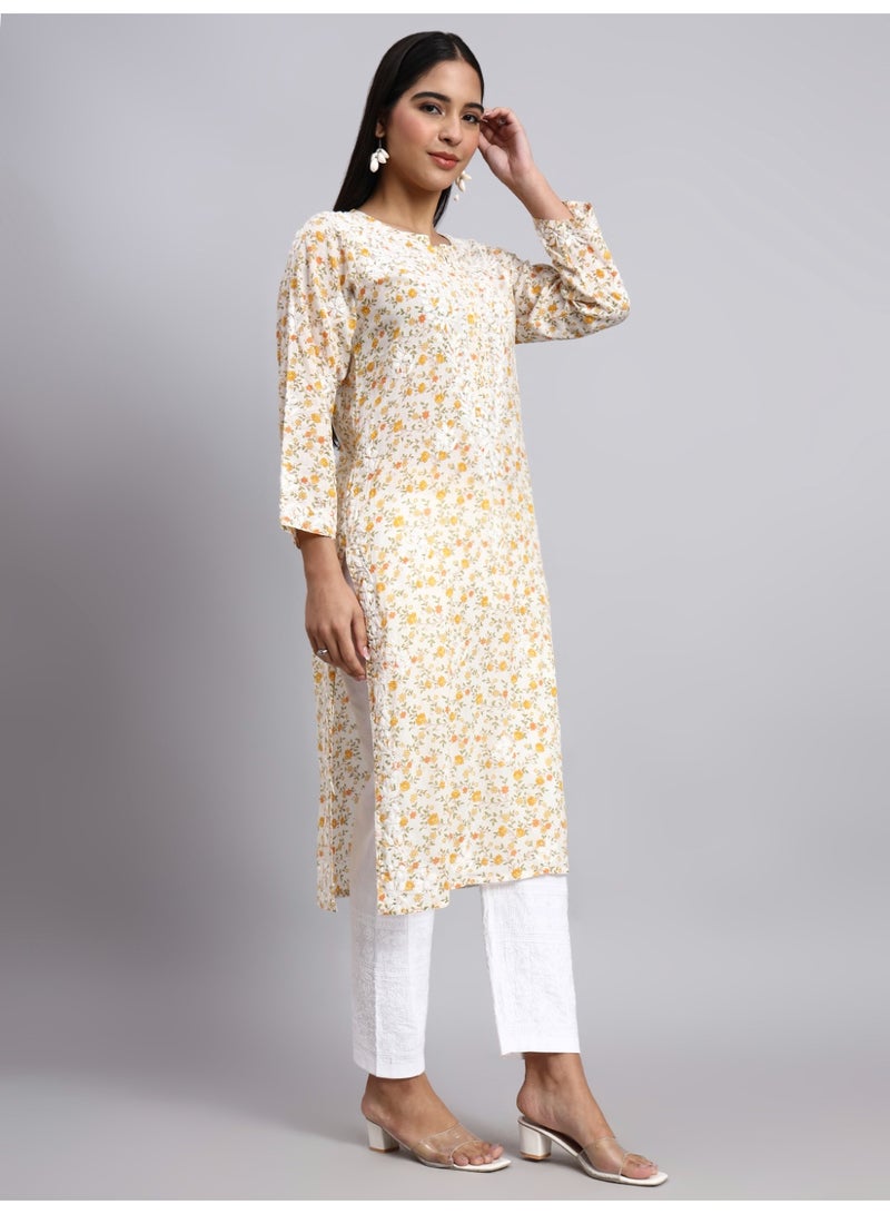 Alaya Hand Embroidered Chikankari Cotton Kurta-AL4105 - Image 5