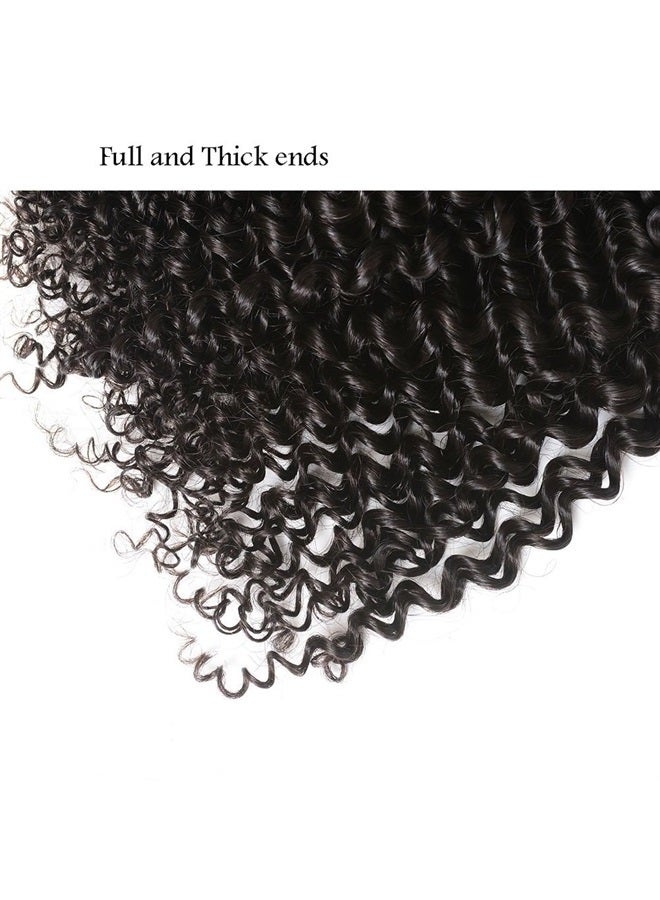 Peiyulex Brazilian Virgin Kinky Curly Human Hair Weave Brazilian Curly Hair Weave 100% Unprocessed Hair Weft Extensions Natural Black Color 50g 4pcs/lot - Image 5