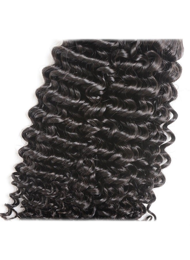 Peiyulex Brazilian Virgin Kinky Curly Human Hair Weave Brazilian Curly Hair Weave 100% Unprocessed Hair Weft Extensions Natural Black Color 50g 4pcs/lot - Image 4