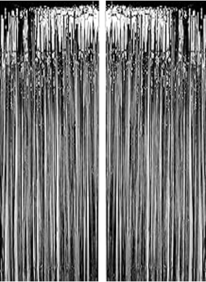 OR 2 Pieces Party And Birthday Decor Curtain - Black 