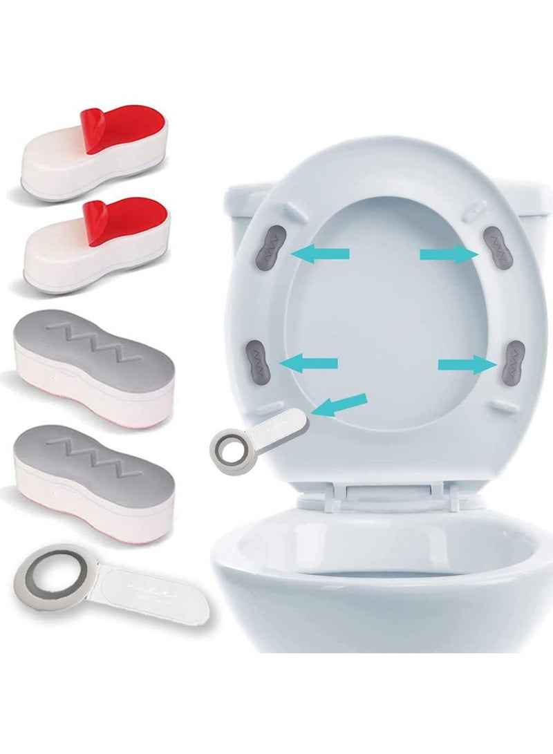 Sweet seven Bidet Bumper Kit - 4PCS Universal Seat Height-Increasing Pads with Strong Adhesive, Replacement Bumpers for Toilet Seat - Image 1