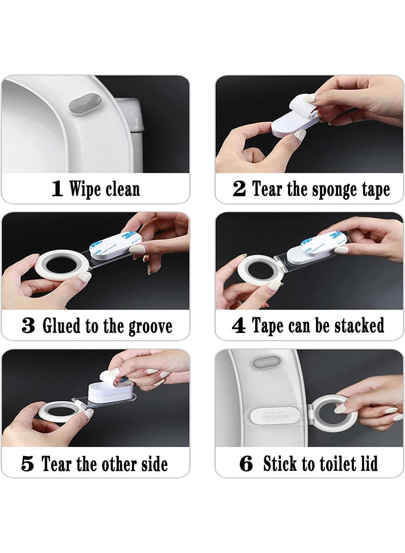 Sweet seven Bidet Bumper Kit - 4PCS Universal Seat Height-Increasing Pads with Strong Adhesive, Replacement Bumpers for Toilet Seat - Image 4