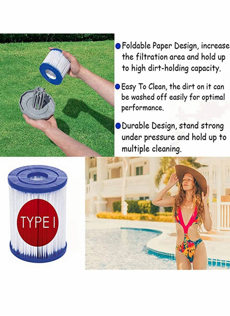 Pool Filter Cartridge Type Compatible for Bestway Type Swimming Replacement Compatible with Filter Cartridge