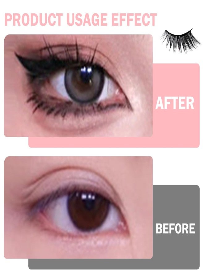 Tecokart® 10 Pairs Half Eye Lashes for Women，Natural Cat mink Lashes Accent Corner Blend 3/4 False Eyelashes Fluffy - Image 4