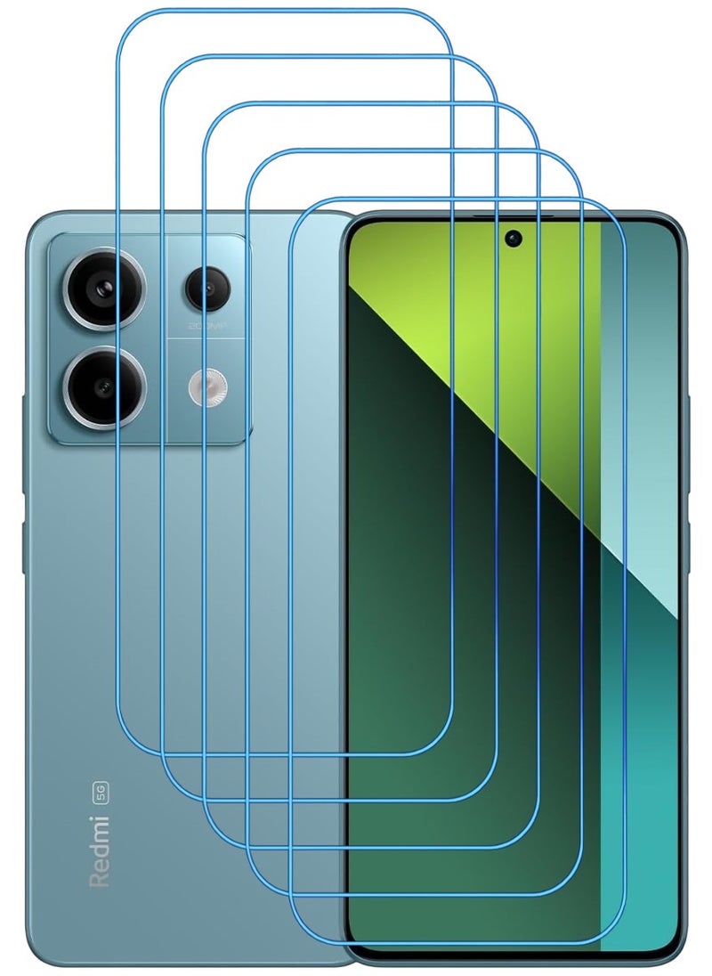 ACLIX 5 Pieces Antistatic ESD Dustproof Premium Quality High Definition Clear Tempered Glass Screen Protector Designed For Xiaomi Redmi Note 13  Pro - Image 1