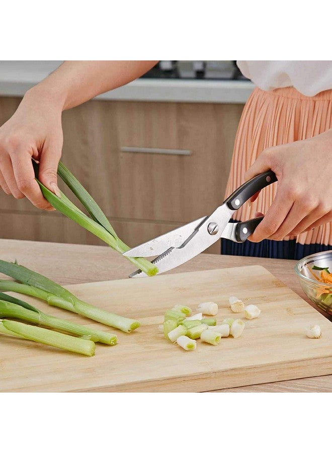 P-Plus International Scissors Heavy Duty Stainless Steel Poultry Shears For Bone, Chicken, Meat, Fish, Seafood, Vegetables. Premium Spring Loaded Food Scissors - Image 3