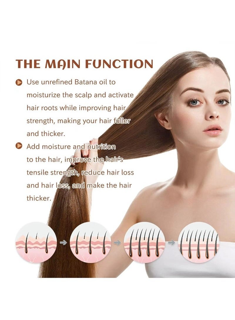 EELHOE Batana Oil for Hair Growth Healthier Thicker Fuller Hair, Batana oil, Batana Oil for Hair Growth, Batana Oil Organic, Batana Oil Organic for Healthy Hair, Batana Oil Hair Mask (1PCS) - Image 4