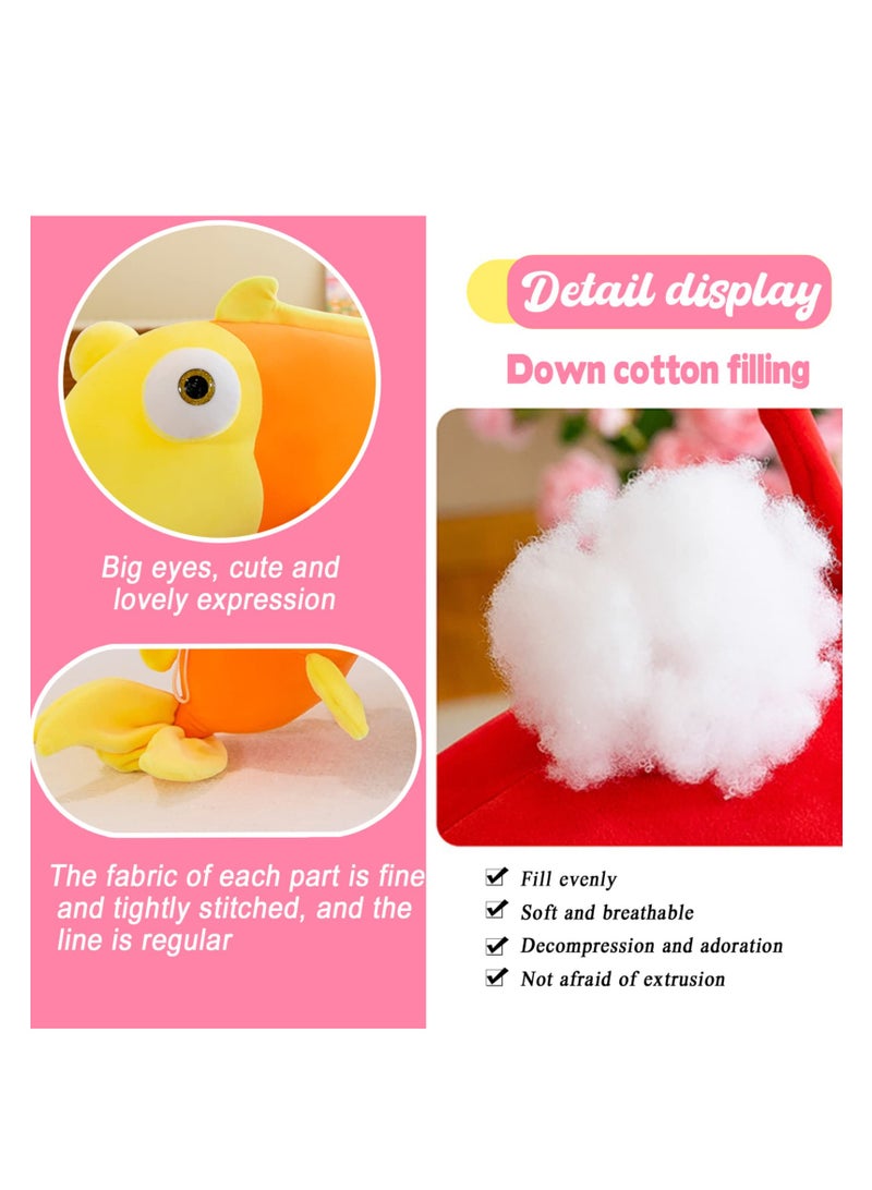Zikra Goldfish Stuffed Toy, Animal Soft and Fluffy, Cute Fish Plush Pillow Toy Gift for Kids, for Home, Party, Holiday Decoration, Vacuum Packaging, Perfect Gift for Girlfriend, Family and Friends, Yellow - Image 4