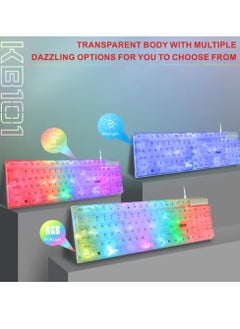Generic Douni KB101 Colorful Glow RGB Transparent Keyboard Mechanical Touch  - Image 4