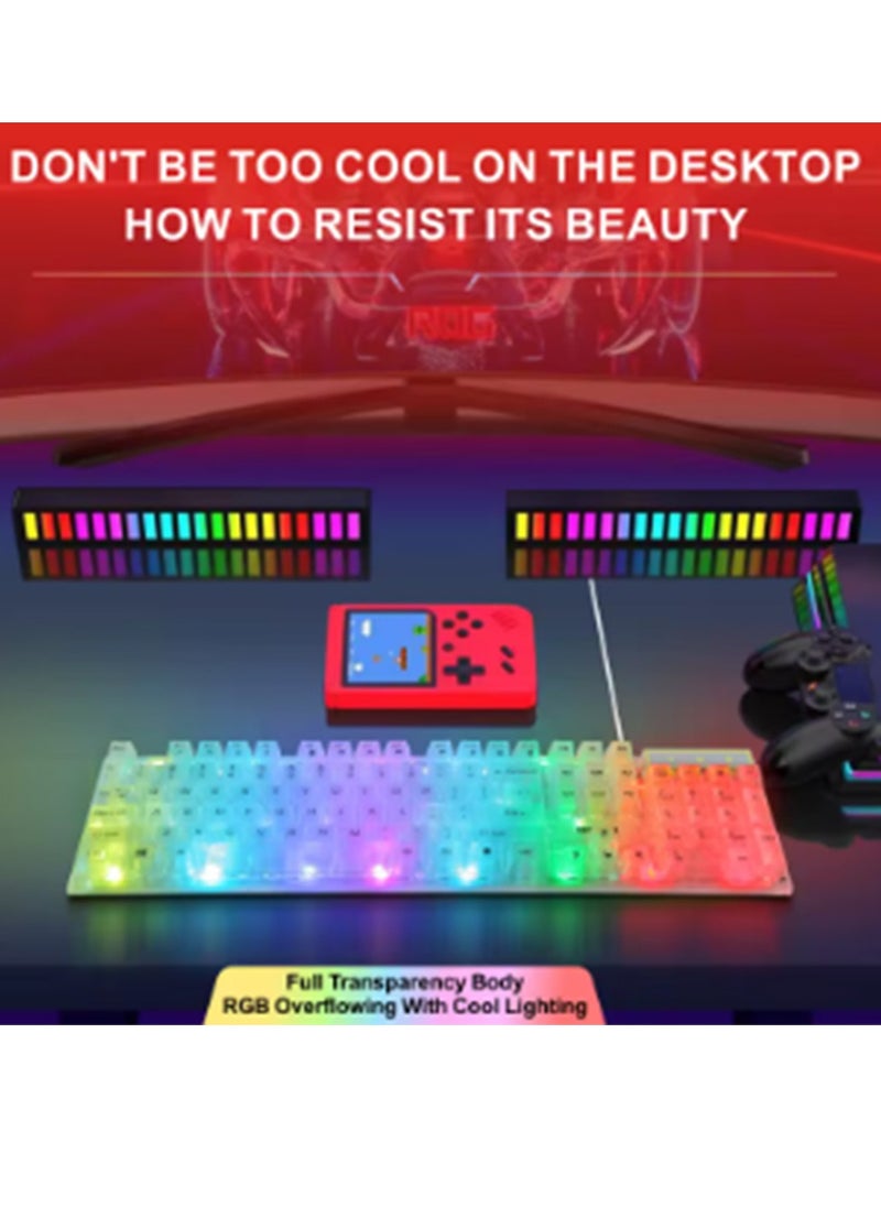 ماركة غير محددة - Douni KB101 لوحة مفاتيح ميكانيكية تعمل باللمس ملونة وتوهج RGB - Image 1