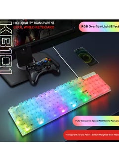 Generic Douni KB101 Colorful Glow RGB Transparent Keyboard Mechanical Touch  - Image 5
