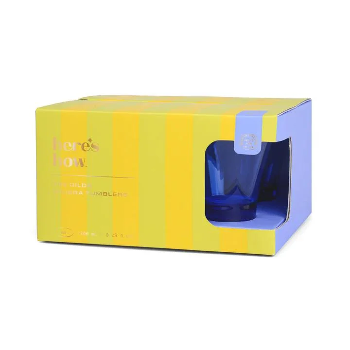 وإليك كيف The Gilda Tumbler - Set of 4 - Cobalt