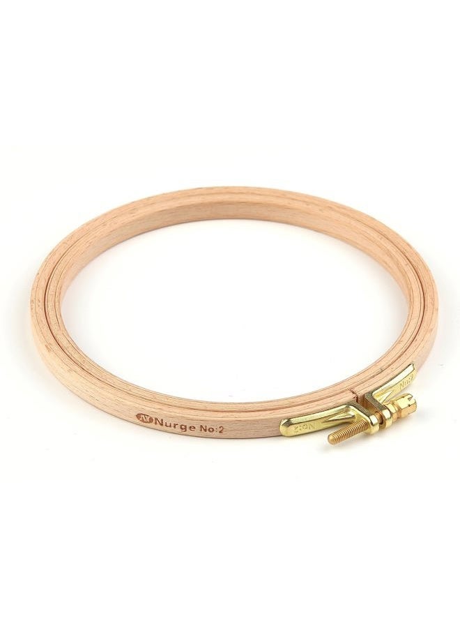 Nurge Premium Beech Wood Gold Clasp Embroidery Hoop 8mm (130mm = 5.11" ~ Approx 5") - Image 1