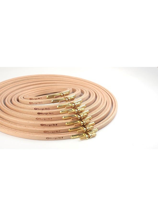 Nurge Premium Beech Wood Gold Clasp Embroidery Hoop 8mm (130mm = 5.11" ~ Approx 5") - Image 2