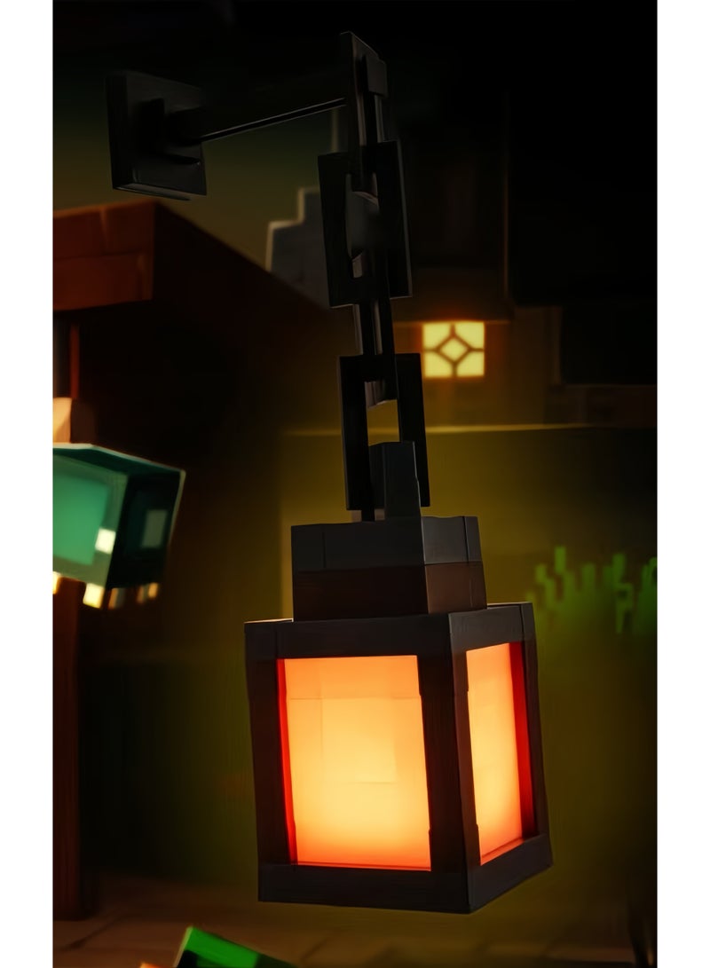 مصباح ليلي - فانوس بيكسل مع إضاءة RGB متغيرة 16 لونًا، شاحن USB-C، تحكم عن بعد، 4 أوضاع إضاءة، ديكور لغرفة الألعاب، إمدادات حفلات الهالوين، هدية عيد ميلاد فريد - Image 2