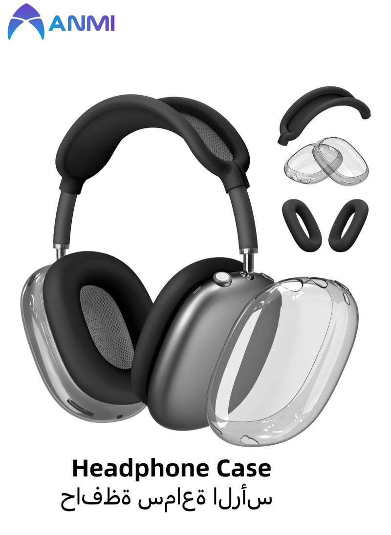 Anmi - Silicone Headphone Case ,Pertain For AirPods Max Headphones, Anti Scratch，Sweat Proof,3 in 1 Ear Pad Covers/Ear Cups Cover/Headband Cover - Image 1