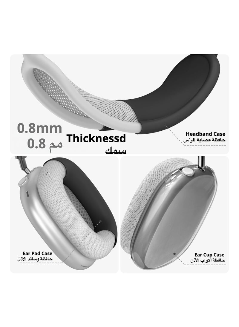 Anmi - Silicone Headphone Case ,Pertain For AirPods Max Headphones, Anti Scratch，Sweat Proof,3 in 1 Ear Pad Covers/Ear Cups Cover/Headband Cover - Image 1