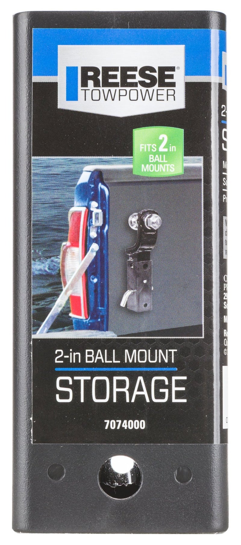 REESE Towpower 7074000 غلاف تخزين كرة السحب 2 بوصة، يناسب عمود كرة السحب مربع 2 بوصة، يركب على سرير شاحنتك، الكابينة، طاولة العمل أو المرآب - Image 2
