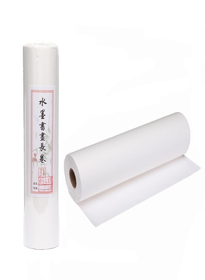 MEGREZ Roll Pack Thicken Calligraphy Paper for Practice Chinese Japanese, 35cm x 100m(13.8in x 328ft), Sheng(Raw) Xuan Paper, White - Image 1