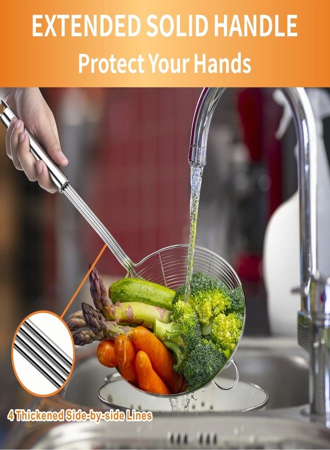 Yimi 16.5 Inch Spider Strainer | Stainless Steel Kitchen Cooking Skimmer with Double Hook Long Handle | Spiral Wire Spoon Ladle with Reinforced Double Coil for Cooking and Frying, Ideal for Gift - Image 5