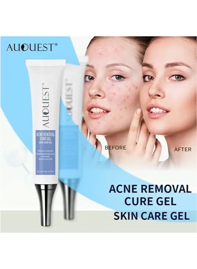 AuQuest Acne Remoyal Gure Gel -Herbal Acne Treatment Cream Pimple Spot Removal for Teens Oil Control Acne Scar Gel Shrink Pores Skin Care Beauty Health 20g - Image 3