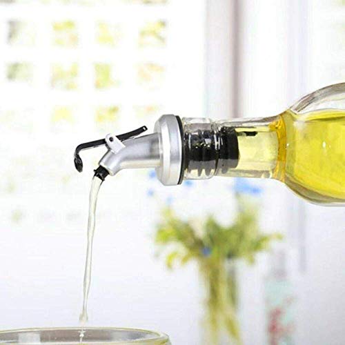 Vasukie 500 ml Oil Dispenser Vinegar Cruet Bottle, Air Tight Salad Dressing Cruet Glass Oil Bottle Clear, Pack of 2 - Image 3