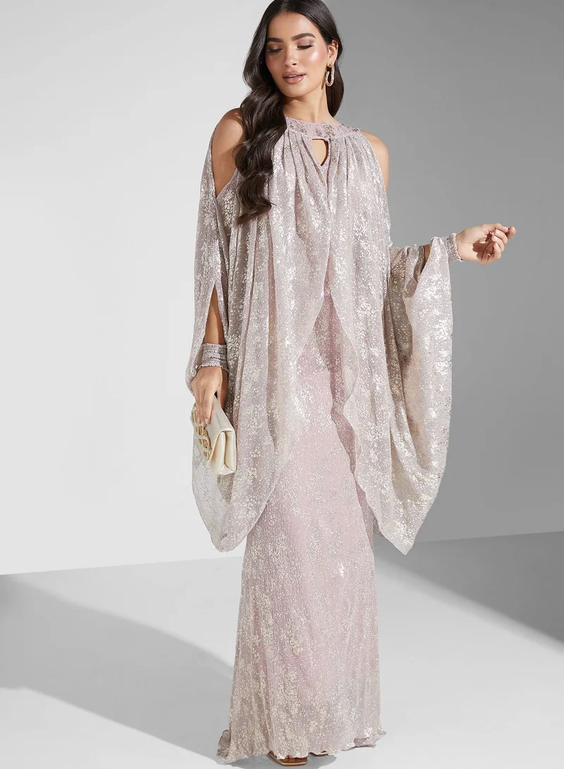 Golden Apple Cold Shoulder Cut Out Dress