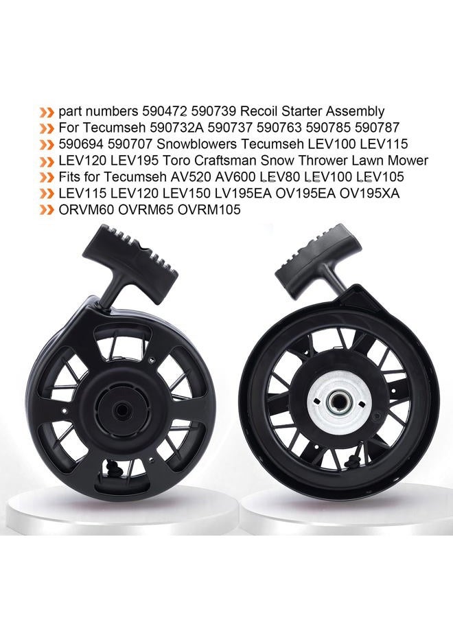 Hipa 590739 Recoil Starter for Tecumseh 590702 590637 590646 590621 590737 590785 Pull Start LV195EA LEV120 LEV80 LEV115 LEV100 LEV150 AV600 AV520 Lawn Boy Toro 20016 20017 20018 20019 Lawn Mower - Image 5
