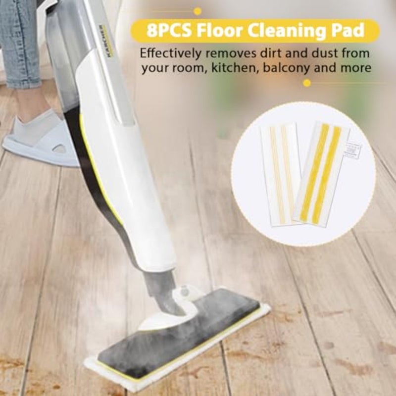 8 pieces for Kärcher steam cleaner Easyfix mop replacement cover set, for Kärcher steam cleaner EasyFix SC1, SC2, SC3, SC4, SC5, Kärcher steam cleaner accessories 8 x floor nozzle - Image 4