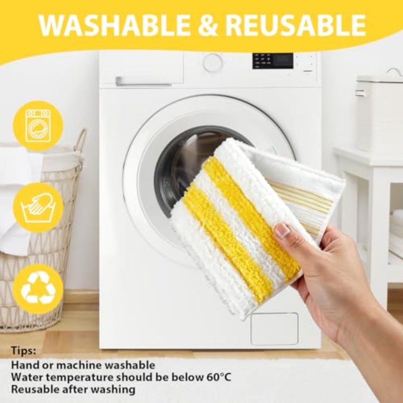 8 pieces for Kärcher steam cleaner Easyfix mop replacement cover set, for Kärcher steam cleaner EasyFix SC1, SC2, SC3, SC4, SC5, Kärcher steam cleaner accessories 8 x floor nozzle - Image 3
