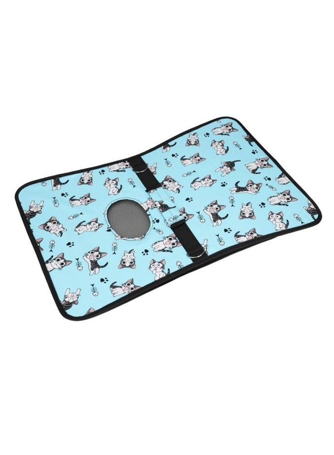 HAPPY PUSS Outdoor pet bag: pet handbag, pet shoulder bag, travel carrier for cats and dogs. Blue cat design-medium size - Image 4