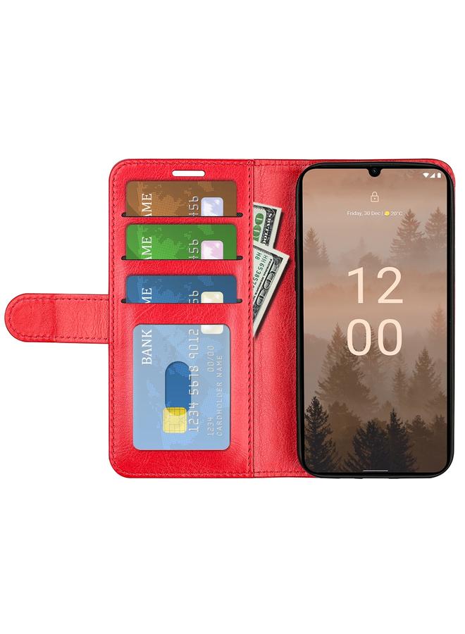 اس-توب جراب هاتف Nokia C31 R64 من الجلد المزخرف بنمط أفقي قابل للطي - Image 4