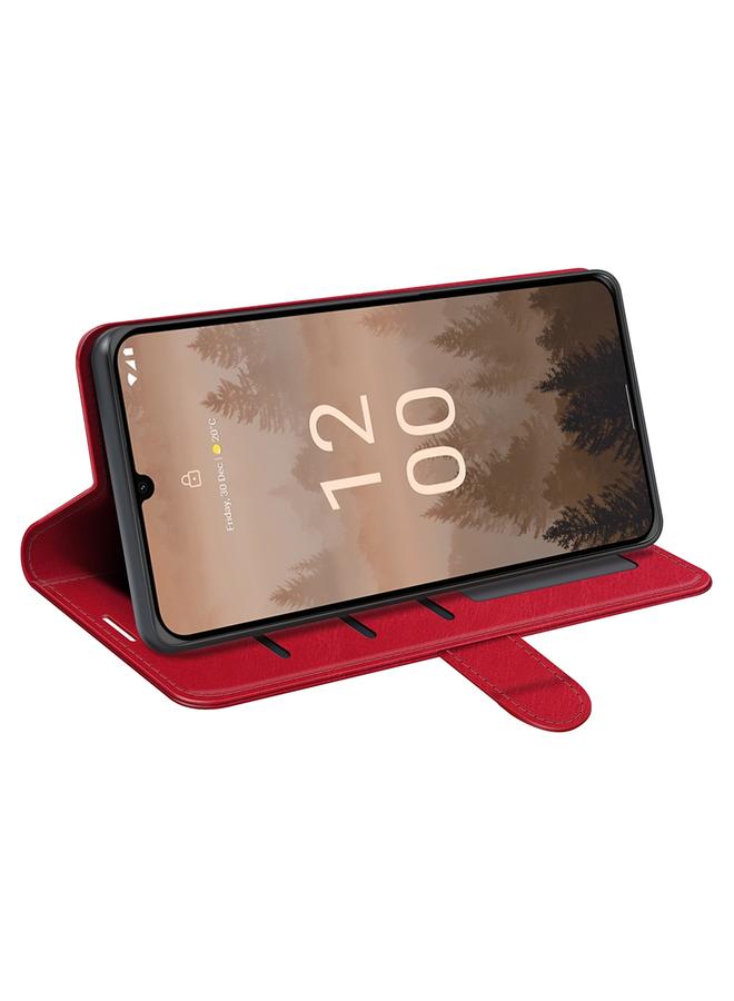 اس-توب جراب هاتف Nokia C31 R64 من الجلد المزخرف بنمط أفقي قابل للطي - Image 5