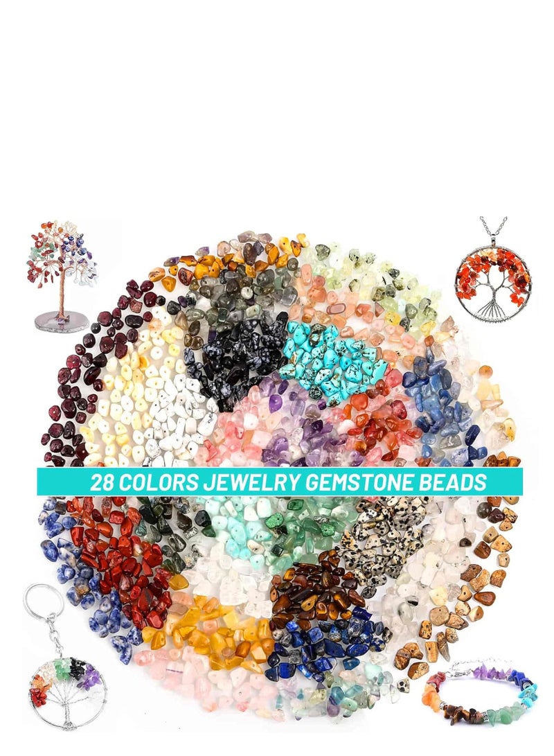 مجموعات صنع المجوهرات للنساء البالغات مع 28 لونًا من الخرز الكريستالي، مجموعة صانع حلقات الخرز الكريستالي 1660 قطعة مع لوازم صنع المجوهرات - Image 5