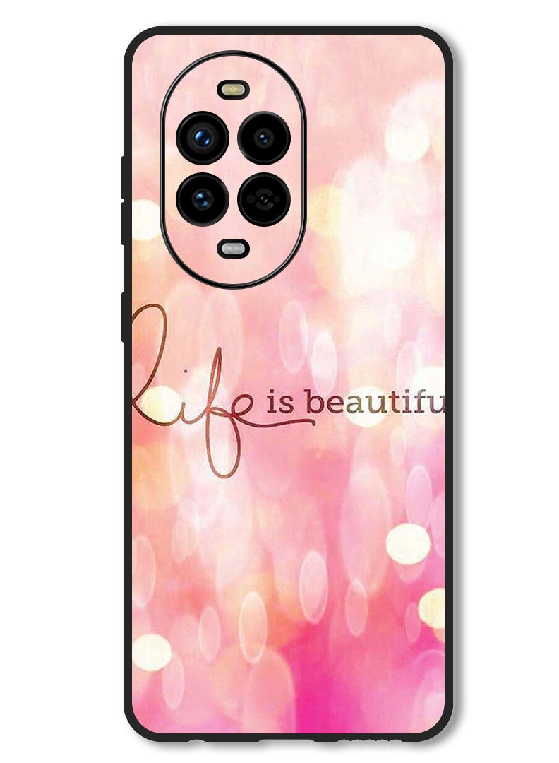 Theodor Case Compatible with Huawei Nova 13 Pro Protection Shockproof Bumper Cover Life Is Beautiful - Image 1