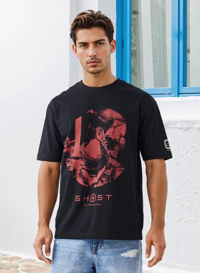اس بي كاركترز Printed Crew Neck T-shirt