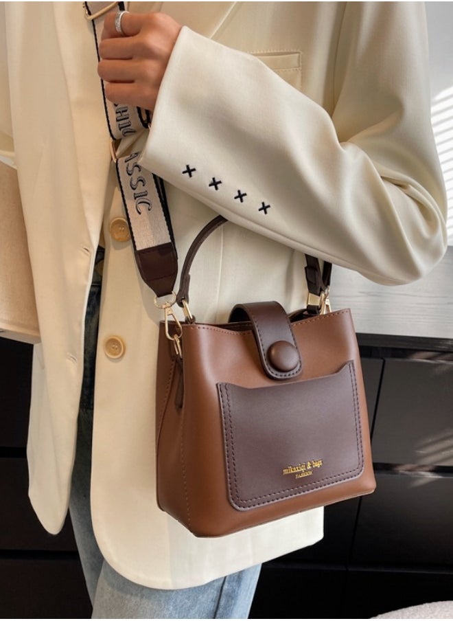 WAOKN - Women's Trendy and Fashionable Shoulder Bags, Ladies Versatile Tote Bag Handbag Clutch Bag Carrying Bag, Retro Large-capacity Bucket Bags Crossbody Bag Sling Bag Side Bag - Image 1