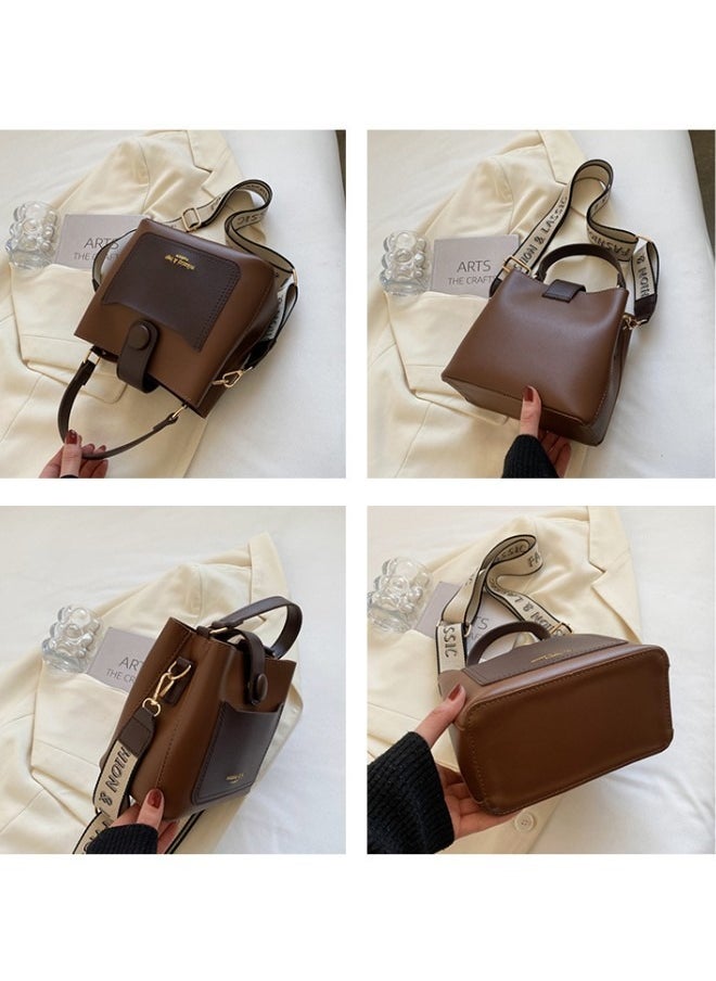 WAOKN - Women's Trendy and Fashionable Shoulder Bags, Ladies Versatile Tote Bag Handbag Clutch Bag Carrying Bag, Retro Large-capacity Bucket Bags Crossbody Bag Sling Bag Side Bag - Image 1