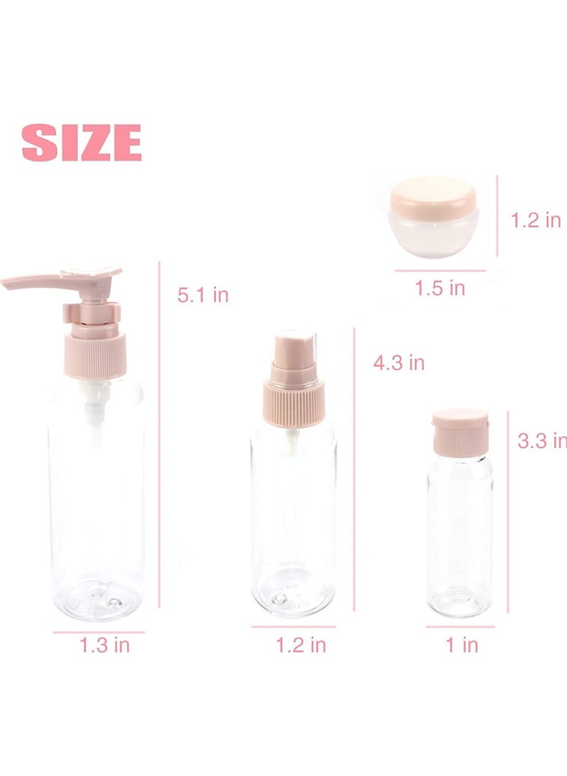 ORiTi - Travel Bottles for Toiletries 11 PCS, Plastic Travel Size Refillable Containers for Liquid Shampoo, Lotion, Cream, Dispenser Accessories Kit, Leak Proof - Image 1