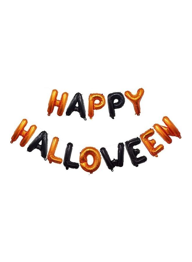 NIBEMINENT 14-Piece Happy Halloween Letter Foil Balloons