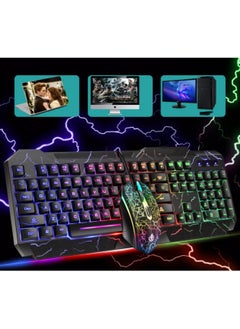 Generic Gaming Keyboard, USB Wired Gaming Keyboard and Mouse Combo with Rainbow Backlight,104 Keys PC Gaming Keyboard and Mouse for Office Home Gaming, Wired Keyboard Mouse for PC Mac Window  - Image 4