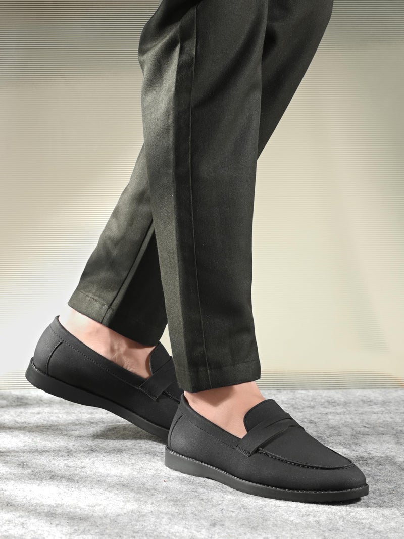 MACTREE Black Suede Penny Loafers for Men - 8 UK - Image 3