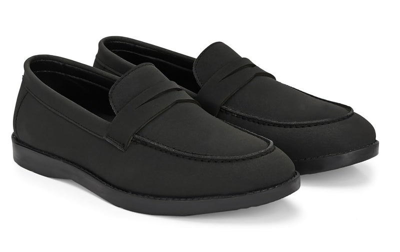MACTREE Black Suede Penny Loafers for Men - 8 UK - Image 4
