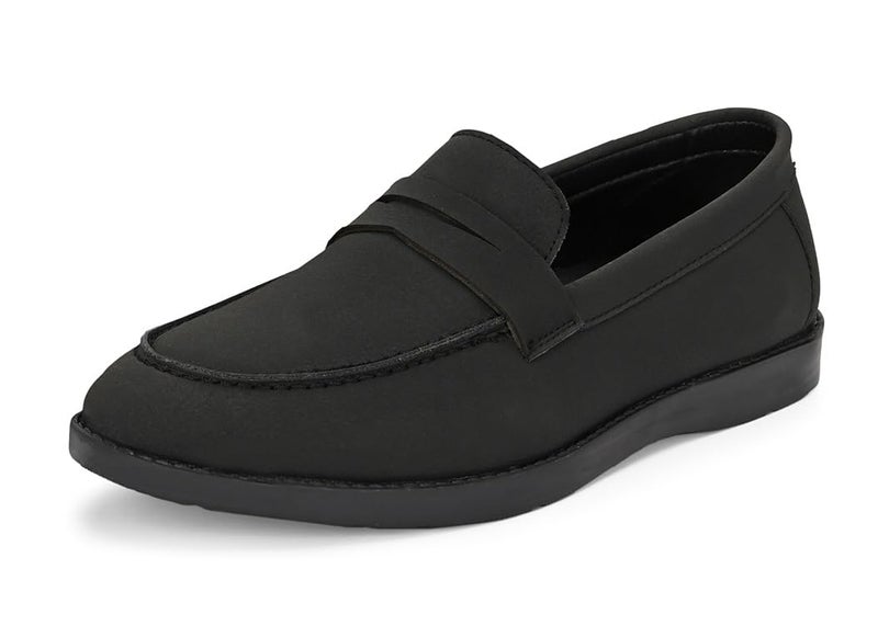 MACTREE Black Suede Penny Loafers for Men - 8 UK - Image 1